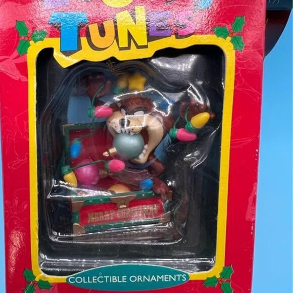Ornament, Warner Bros Looney Tunes Tasmanian Devil with Presents 1995 - Picture 4 of 7